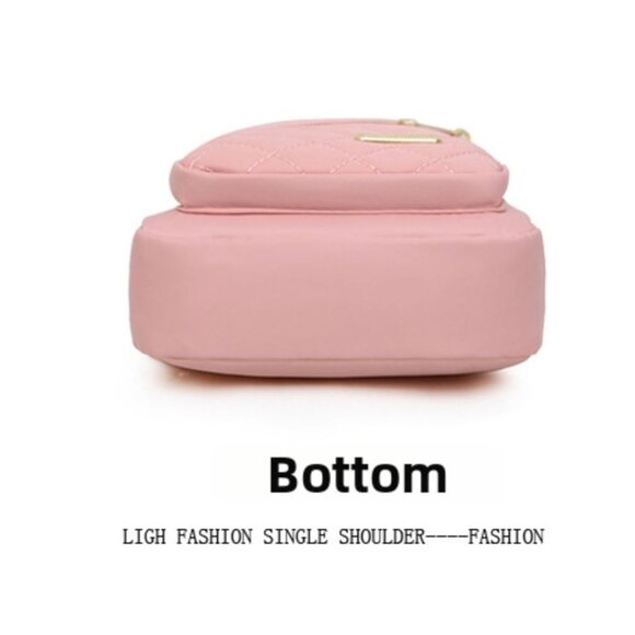 Small Quilted Crossbody Sling Backpack With Multi-Pockets & Headphone Port - Bla - Picture 11 of 11